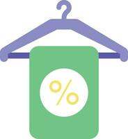 Discount hanger flat icon design style vector