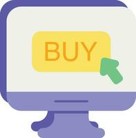 Online Buy flat icon design style vector
