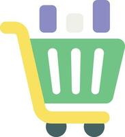 Cart Growth flat icon design style vector