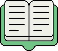Open Book color outline icons design style vector