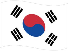 zuiden Korea vlag Golf. Korea vlag. vlag van zuiden Korea png