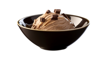 Tasty chocolate ice cream isolated on transparent background png