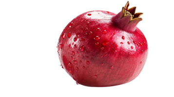 Fresh red pomegranate isolated on transparent background png