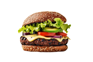 frisch lecker Vegetarisch Burger isoliert auf Weiß Hintergrund png