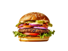 fresco gustoso hamburger isolato su bianca sfondo png