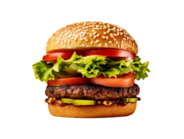 fresh tasty burger isolated on white background png