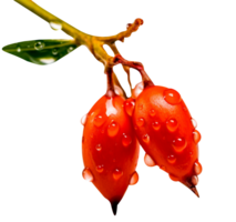 Fresh barberries isolated on transparent background png