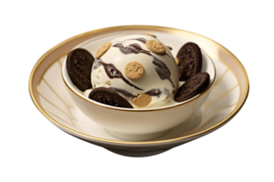 sabroso chocolate oreo Galleta hielo crema aislado en transparente antecedentes png