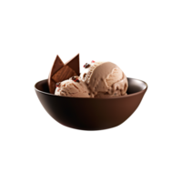 Tasty chocolate ice cream isolated on transparent background png