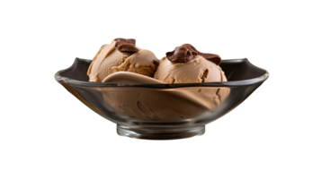 Tasty chocolate ice cream isolated on transparent background png