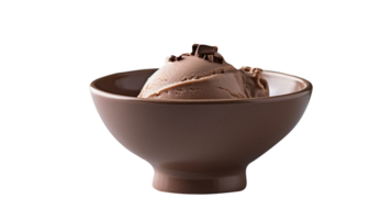 Tasty chocolate ice cream isolated on transparent background png