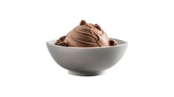 Tasty chocolate ice cream isolated on transparent background png