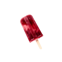 Frozen cherry popsicle isolated on transparent background png