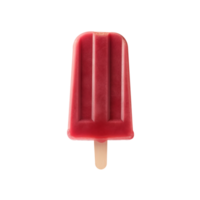 Frozen cherry popsicle isolated on transparent background png