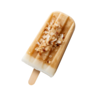 Frozen coconut popsicle isolated on transparent background png