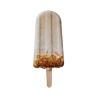 Frozen coconut popsicle isolated on transparent background png