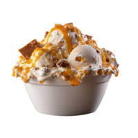 Tasty butter finger ice cream isolated on transparent background png