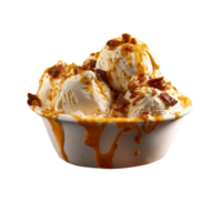 Tasty butter finger ice cream isolated on transparent background png