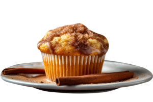 délicieux cannelle muffin isolé sur transparent Contexte png