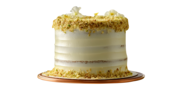 Delicious coconut lime cake on transparent background png