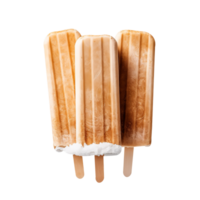 Frozen coconut popsicle isolated on transparent background png