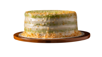 köstlich Kokosnuss Limette Kuchen auf transparent Hintergrund png