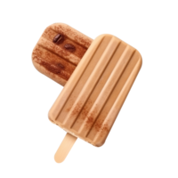 Frozen coffee popsicle isolated on transparent background png