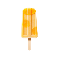 Frozen cream and orange popsicle isolated on transparent background png