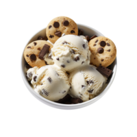 Tasty cookies ice cream isolated on transparent background png