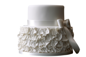 Delicious decorated fondant cake isolated on transparent background png