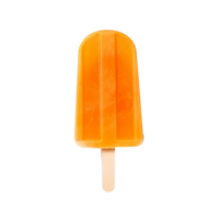 Frozen orange popsicle isolated on transparent background png