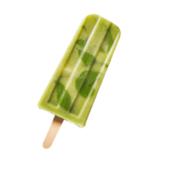 Frozen mojito popsicle isolated on transparent background png