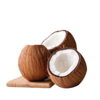vers gebroken kokosnoten geïsoleerd Aan transparant achtergrond png