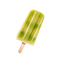 Frozen lime popsicle isolated on transparent background png