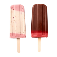 Frozen neapolitans popsicle isolated on transparent background png