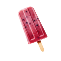 Frozen mixed berries popsicle isolated on transparent background png