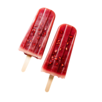 Frozen pomegranate popsicle isolated on transparent background png
