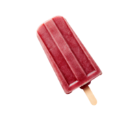 Frozen raspberry popsicle isolated on transparent background png