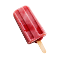 Frozen raspberry popsicle isolated on transparent background png