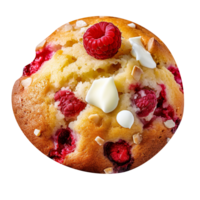 Delicious raspberry Muffin isolated on transparent background png