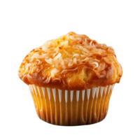 Delicious coconut Muffin isolated on transparent background png