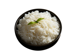 Tasty cooked white rice isolated on transparent background png