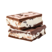 lecker Brownie Eis Sahne Sandwich auf transparent Hintergrund png