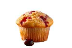 smakelijk veenbes muffin Aan transparant achtergrond png