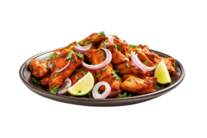 Tasty chicken tandoori isolated on png background