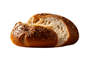 Laib von Brot mit Scheibe auf transparent Hintergrund png