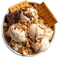 lecker s'morse Eis Sahne isoliert auf transparent Hintergrund png