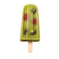 Tasty kiwi popsicle isolated on transparent background png