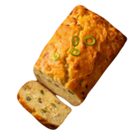 Freshly baked bread loaf on png background