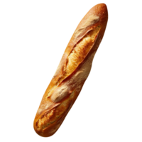 Freshly baked bread loaf on png background